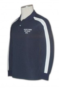 W085 長袖polo運動衫訂做 長袖polo運動衫製作  印製團體運動衫供應商HK    黑色